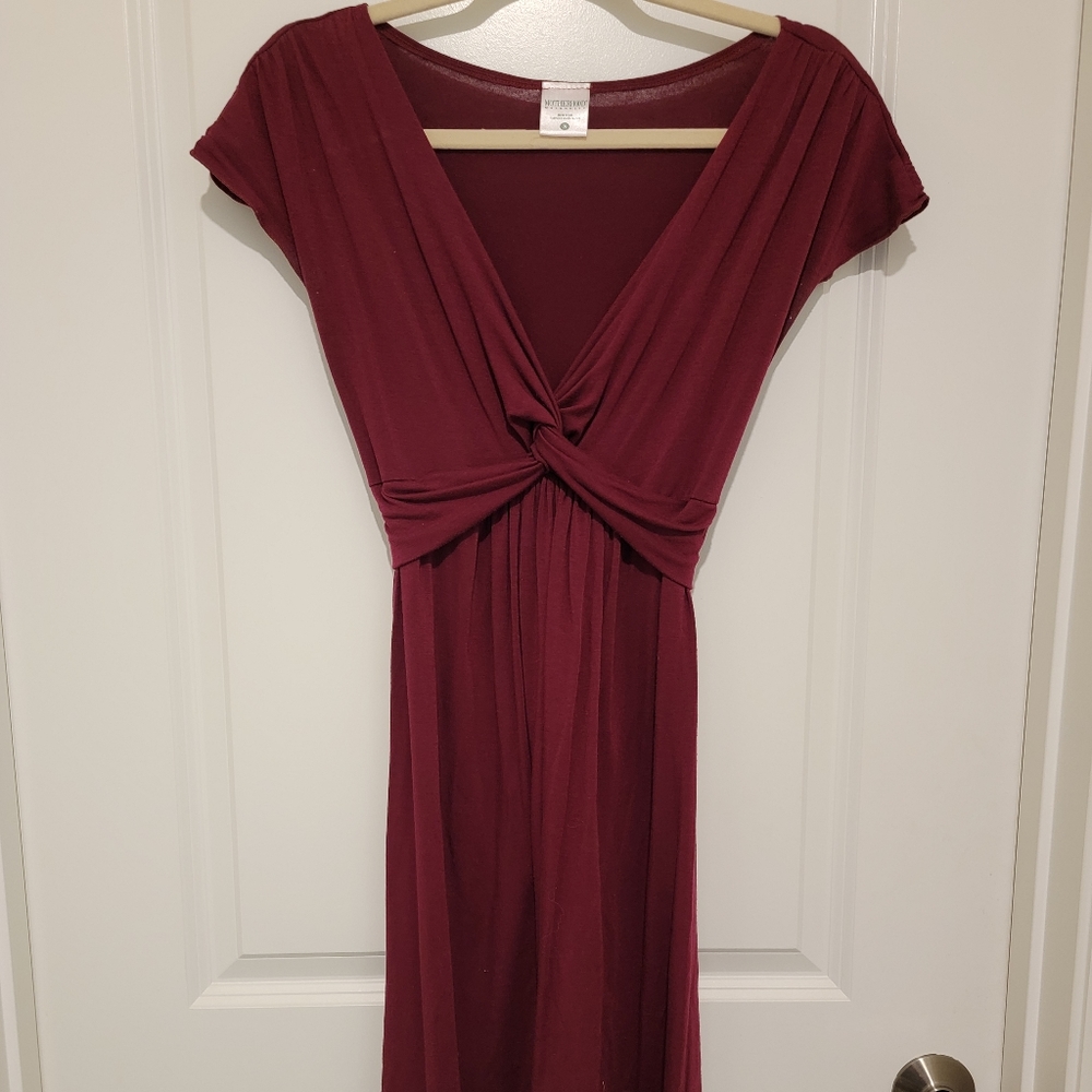 Motherhood Maternity burgundy wrap dress